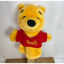 Winnie the Pooh Bear Plush Hand Puppet Stuffed Toy Mattel Arco Toys 9" Vintage