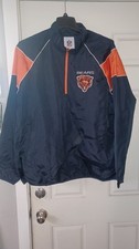 Chicago BEARS Windbreaker Jacket Rain Jacket NFL 1/4 Zipper Men s XL