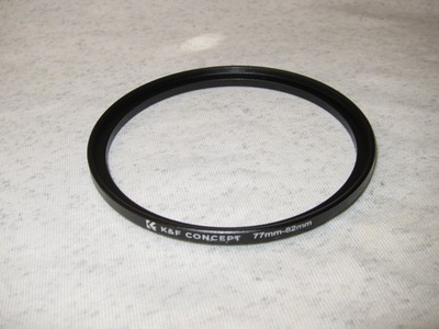K&F CONCEPT 77mm-82mm Step-Up ring adapter ... Canon Nikon Pentax Sony Fujifilm.