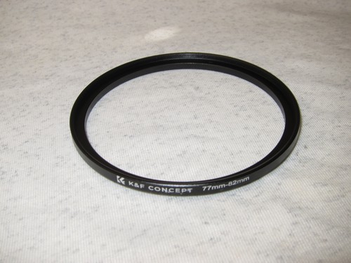 K&F CONCEPT 77mm-82mm Step-Up ring adapter ... Canon Nikon Pentax Sony Fujifilm.