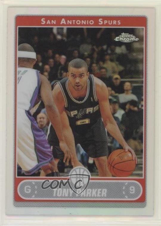 2006-07 Topps Chrome Refractor Tony Parker #81 HOF cc2