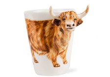 Blue Witch Handmade Coffee Mug Highland Cow-Heartwarming Gift for Barnyard Bliss