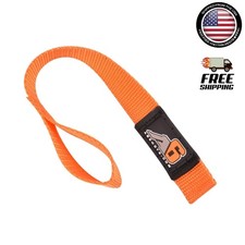1 Inch Wide Winch Pull Strap - Heavy Duty Orange Polypropylene - USA Made