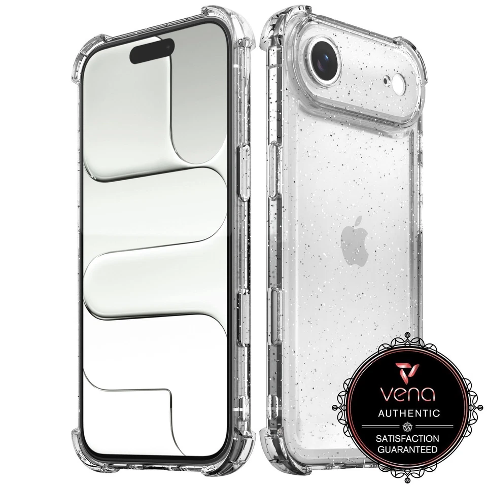Vena For Apple iPhone 17 Air Case Clear Glitter, Bump Resistant Back Cover
