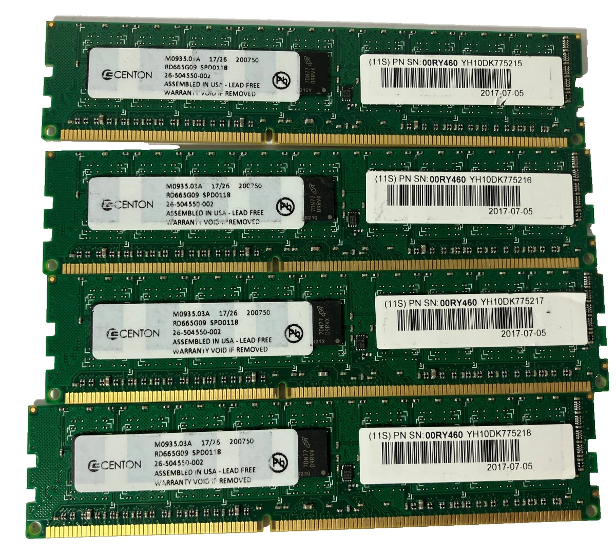PC3-12800 (DDR3-1600) 8 GB Computer RAM 32 GB Total Capacity for