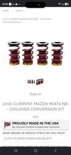 Brand New Mazda Miata Nd Coil Spring Conversion Kit Set Of 4 Eibach Coil Springs Brand New Mazda Miata Nd Coil Spring Conversion Kit Set Of 4 Eibach Coil Springs