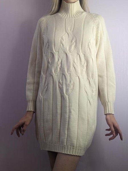 Women Brunello Cucinelli Dress White Cashmere 38 /