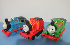 Thomas  Friends Pull Back  Go Lot Percy James Thomas -3 Trains Tank Engine Lot