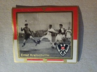Altes Fußball Bild mit ERNST KRATOCHVILLE von Sportfr. Esslingen vor 1940