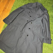 Defense Logistics Agency Garrison Collection Black All Weather Army Trench Coat