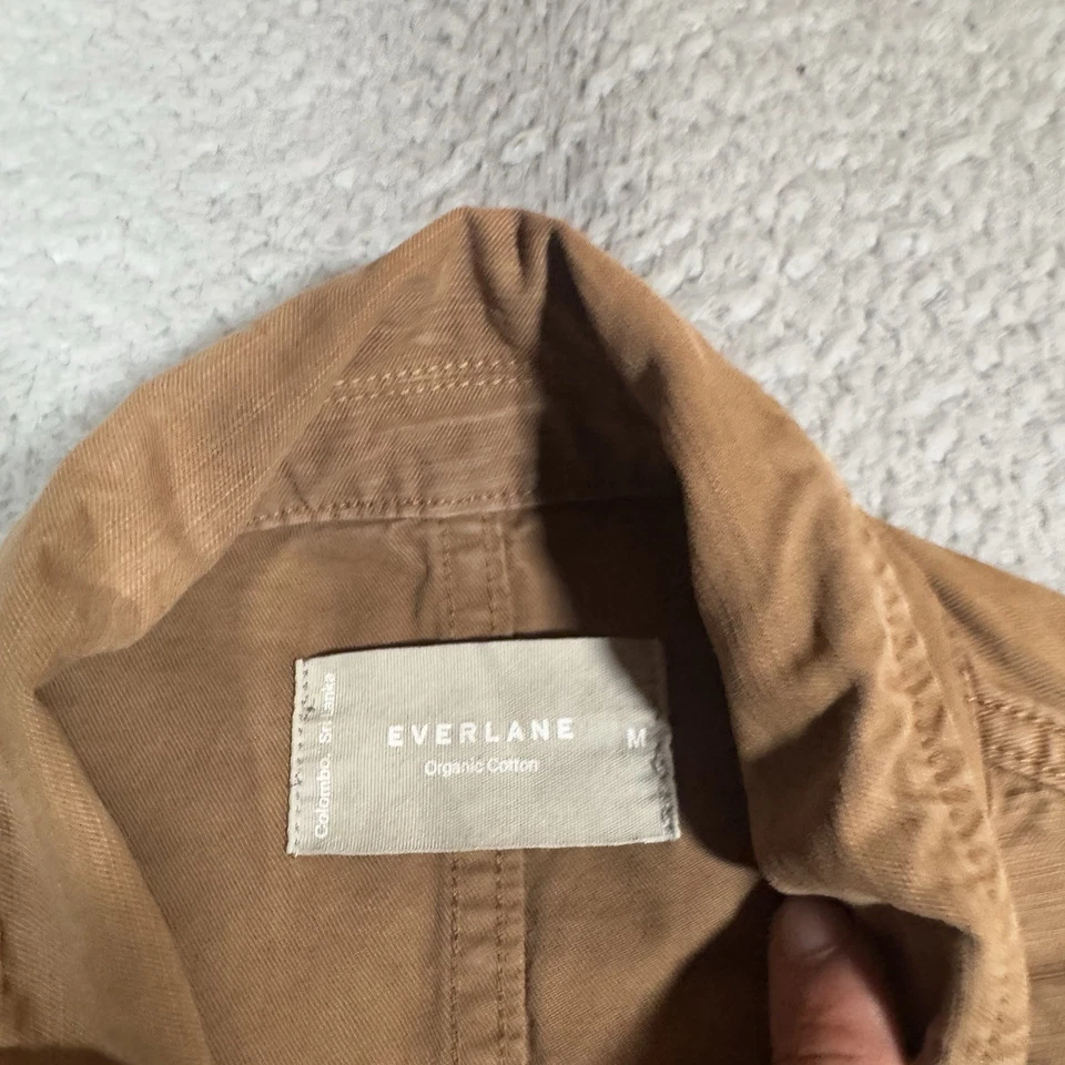 Chaqueta Everlane Para Hombres Mediana Marrón Tareas Algodón Orgánico Utilidad Ropa de Trabajo Abrigo Foto 4 de 4