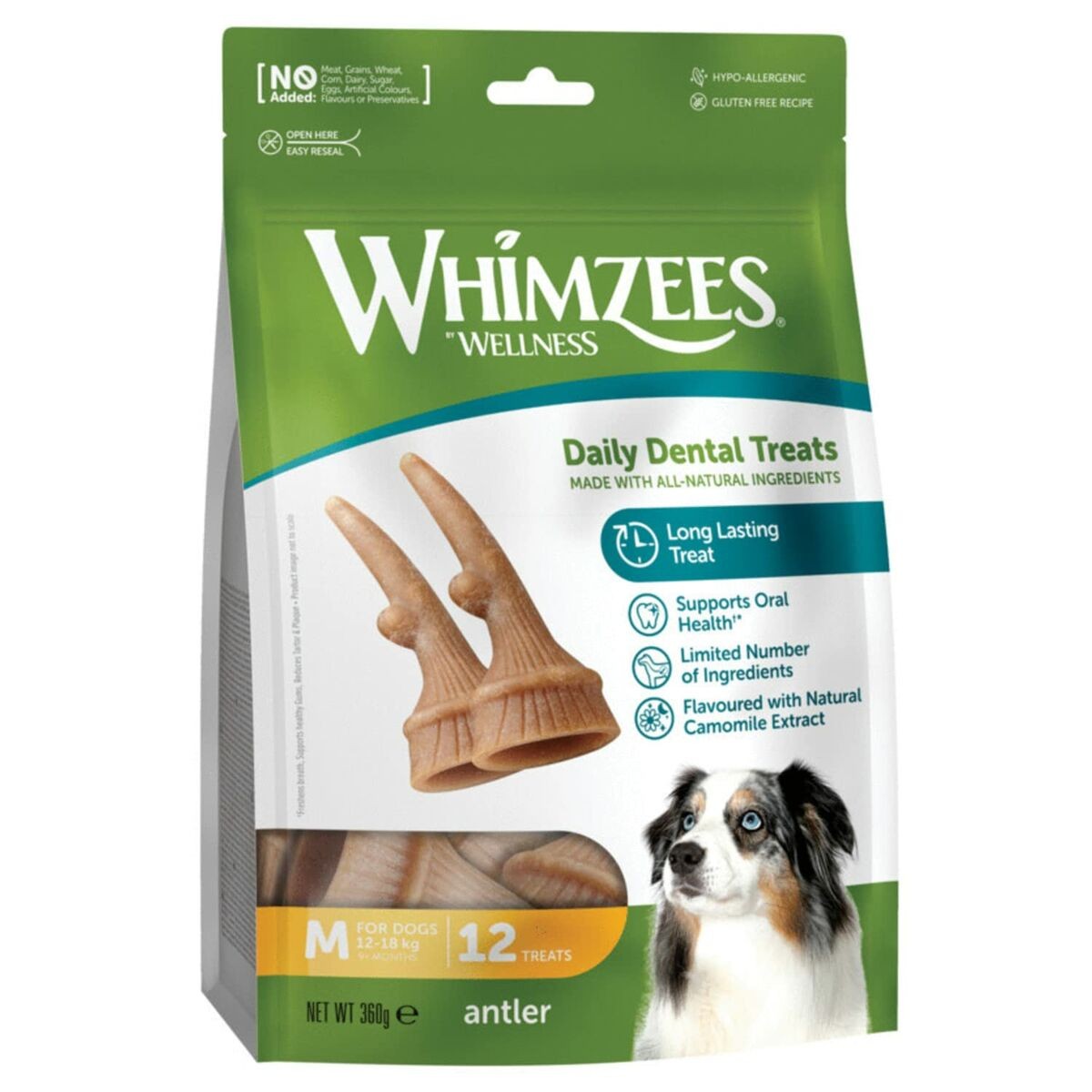 Snack per Cani Whimzees Adult Antler M