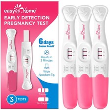 easy Home Early Pregnancy Test: 6 Days Sooner Result 10 MIU/mL Pink