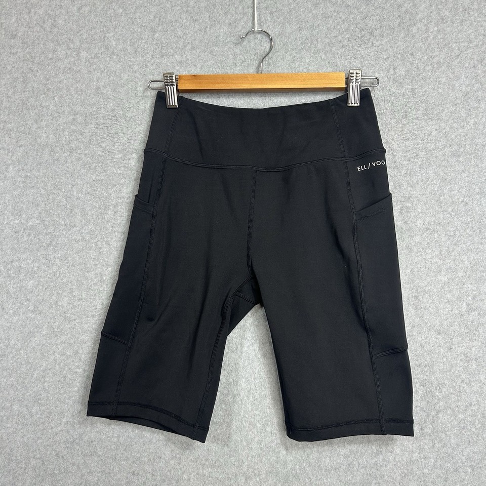 Ell & Voo Bike Shorts Size M 12 Black Active Gym
