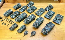 Painted Old Crow 15mm Vehicle Lot : Resin Tanks, APCs, and Support Vehicles