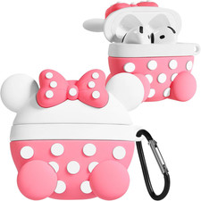 for Airpods 4 Case - Cute for Women Girl Girly Kids Kawaii Anime Unique 3D Pink