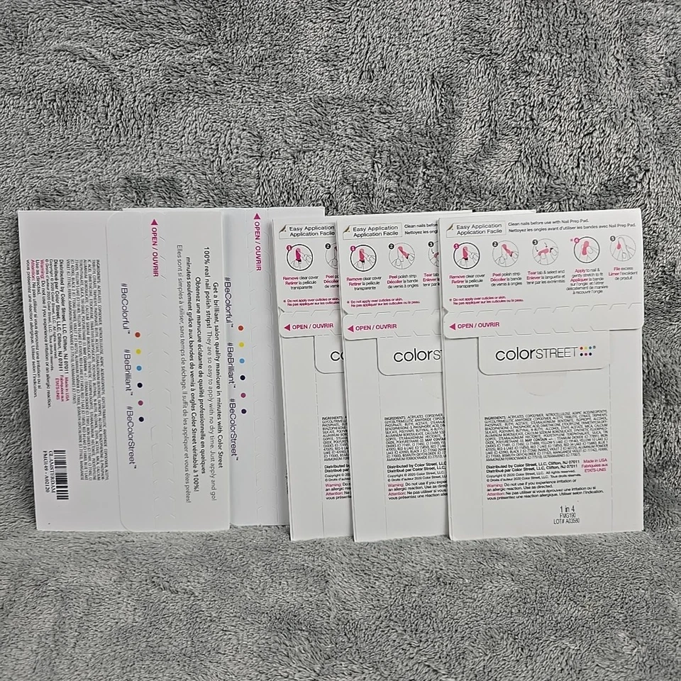 Lot Of 5 Color Street Real Nail Polish Strips Purple Shades Glitter Sparkles - Image 2 of 4