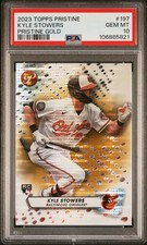 2023 Topps Pristine Gold Refractor #/50 Kyle Stowers #197 RC ROOKIE PSA 10 GEM💎