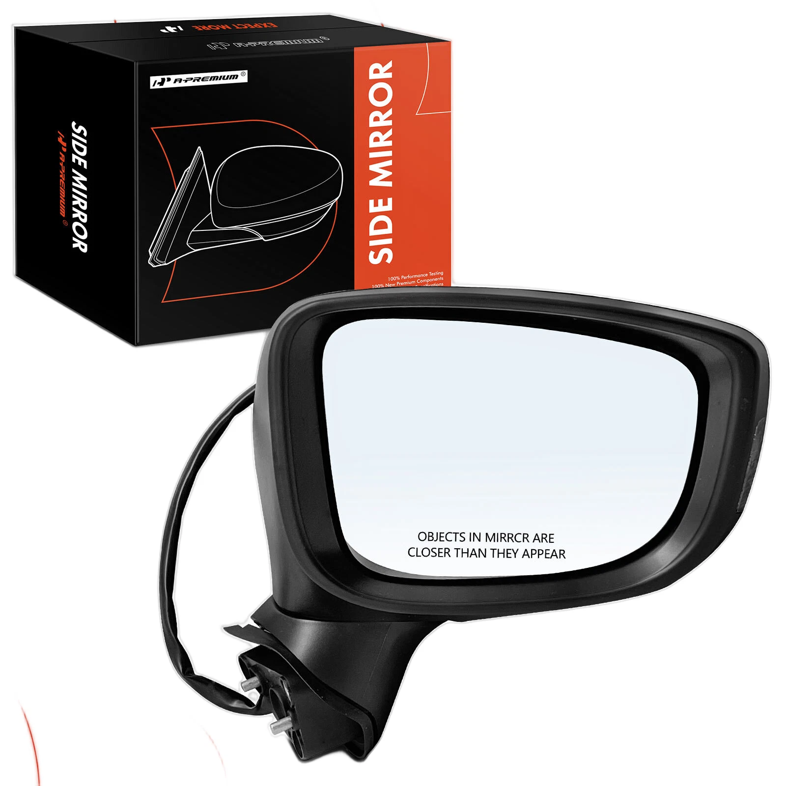 A-Premium Passenger Power Mirror w/ Manual Folding Signal for Mazda 3 2014-2016