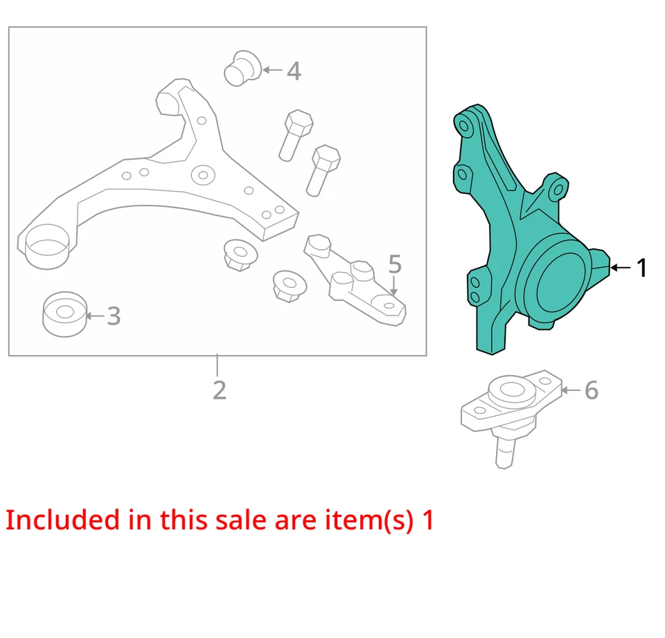 Kia Rondo 2008-2012 conductores husillo delantero nudillo fabricante original WXSXT Foto 2 de 3