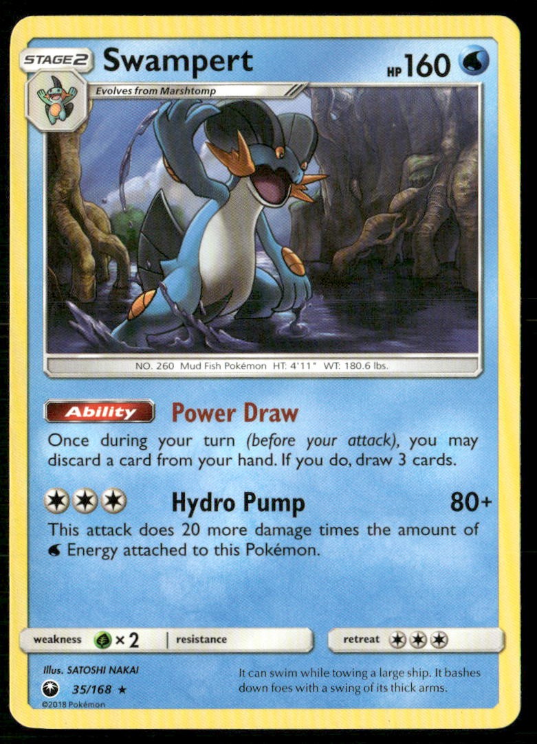 Swampert 35/168 Rare Celestial Storm Pokemon Lightly Played