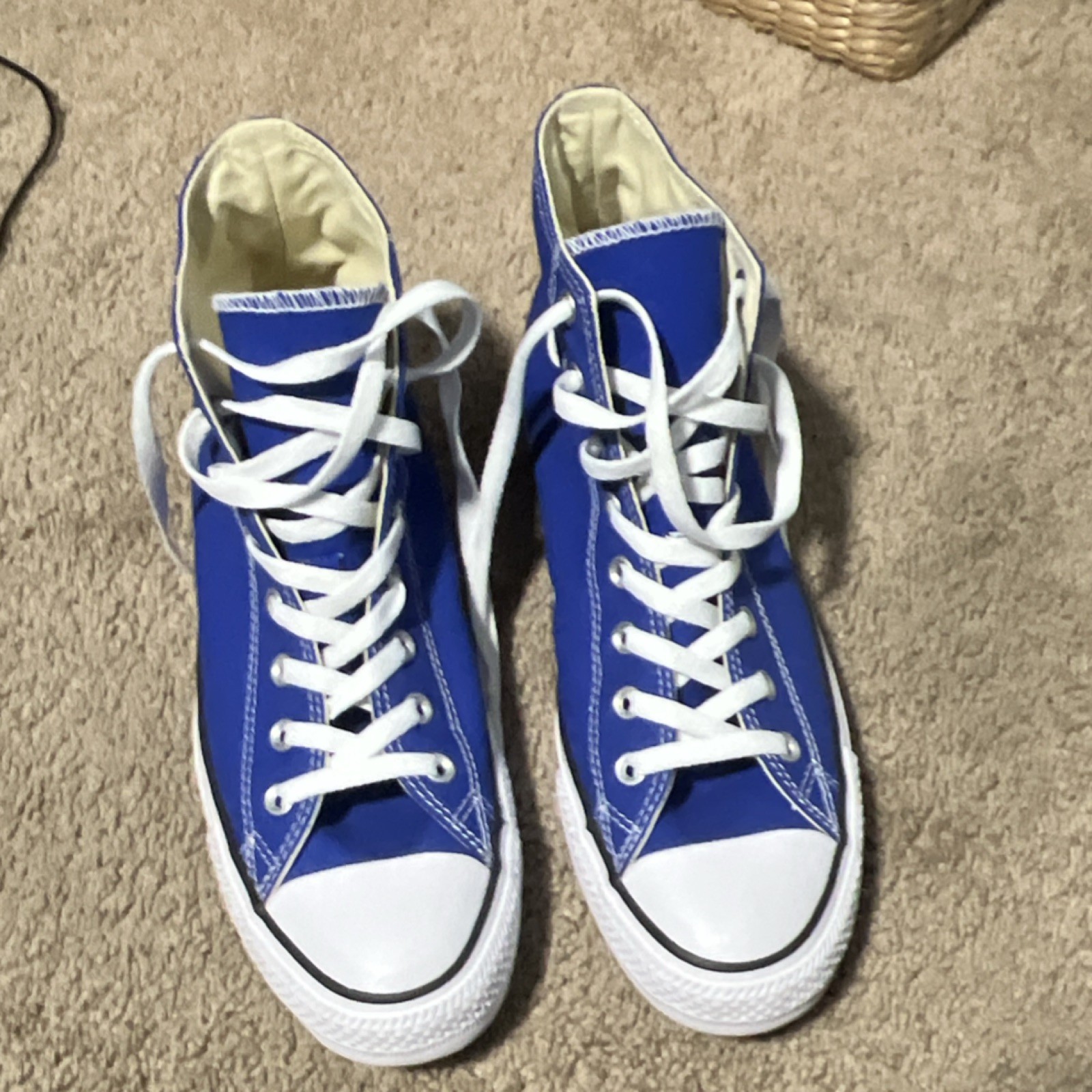 Converse Chuck Taylor All Star High Top Sneakers Blue White Canvas Men's Size 11