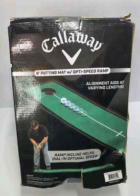 #ad #ad Callaway 8#x27; Putting Golf Mat With OPTI Speed Ramp New Golf Putting Practice $26.99