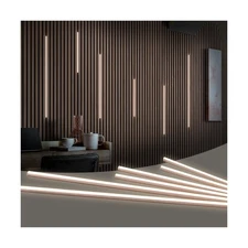 HAMRVL Wood Slat Wall Panels LED Recessed Lighting - 6pcs DC12V Adh... Fast Ship