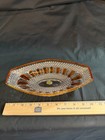 Vintage amber Hofbauer diamond cut dish — photo 4