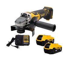 DeWalt DCG410 20V XR 4-1/2" - 5" Angle Grinder w/ 2 5 Ah Batteries,  Charger