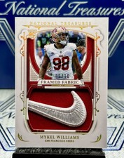 2025 National Treasures Mykel Williams Gold Holo Framed Fabric#/10 NIKE PATCH🔥