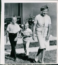 1961 Virgil Grissom Scott Mark Family Astronaut Boys 7X7 Historic Vintage Photo