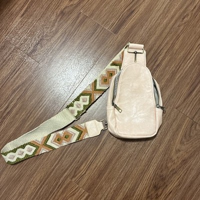 Sutton Sling Crossbody Bag Color Blush Pink  Vegan Leather
