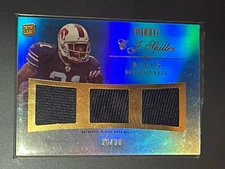 2010 Topps Tribute Triple Relics /30 CJ Spiller #TR-CS (RC) - Bills Blue Color