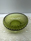 Anchor Hocking Bowl Avocado Green Swirl Glass 6" Vintage