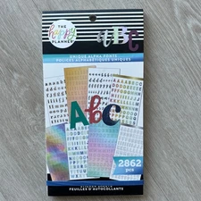 Happy Planner Unique Alpha Fonts Sticker Book Slightly Used