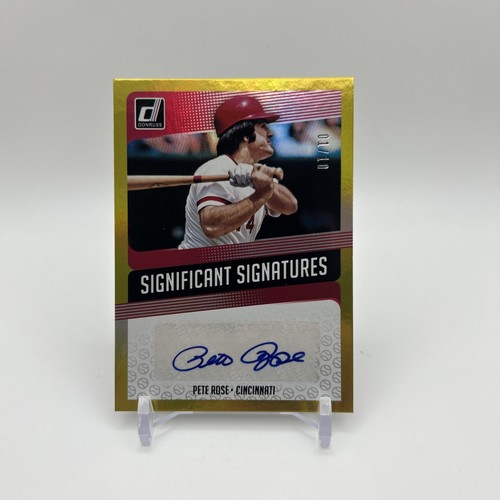 2018 Donruss Significant Signatures Pete Rose Gold /10 #SIG-PR - Picture 1 of 3