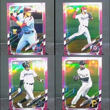 2021 Topps Chrome Pink Parallel Blaster Base 1-220 You Pick Complete Your Set 