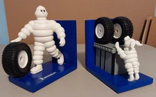 Vintage Michelin Tire Man Mr Bib and Bubbles The Dog Bookends