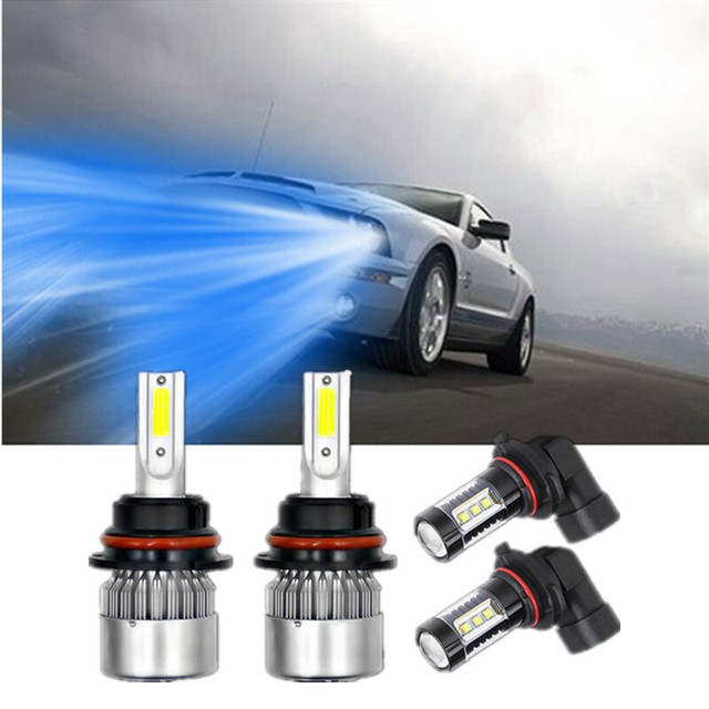 For Ford Ranger 19982000 LED Headlight Hi/Low Beam + Fog Light Bulbs