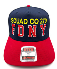 FDNY SQUAD CO 270 Cap Hat Snapback Custom Embroidery Fire Department New York