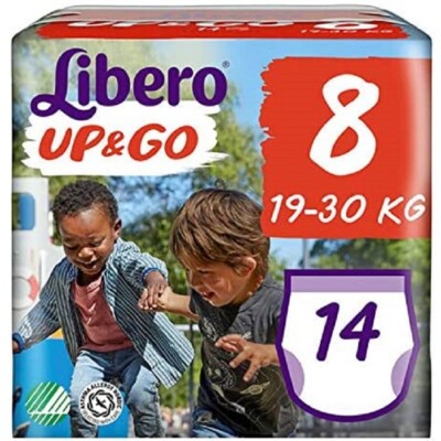 Libero Up Et Go Windelhöschen Größe 8 (19-30Kg) 16er Pack