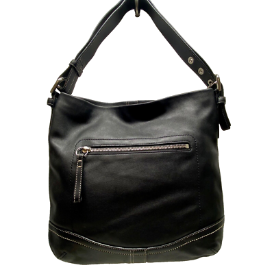 Coach Soho Slim Duffle Black Soft Leather Convertible Crossbody