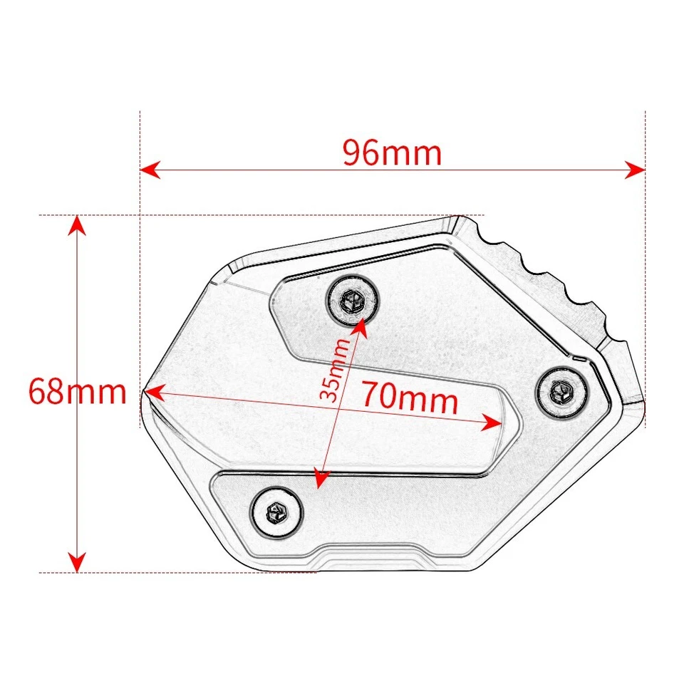 Para Yamaha XSR900 TRACER 9/9GT 2016-2024 Soporte lateral Extensión Ampliar placa almohadilla Foto 2 de 4