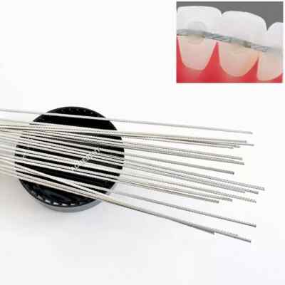 5xDental Lingual Retainer Twist Wire Flat Stainless Twisted Wires Ortho Brackets