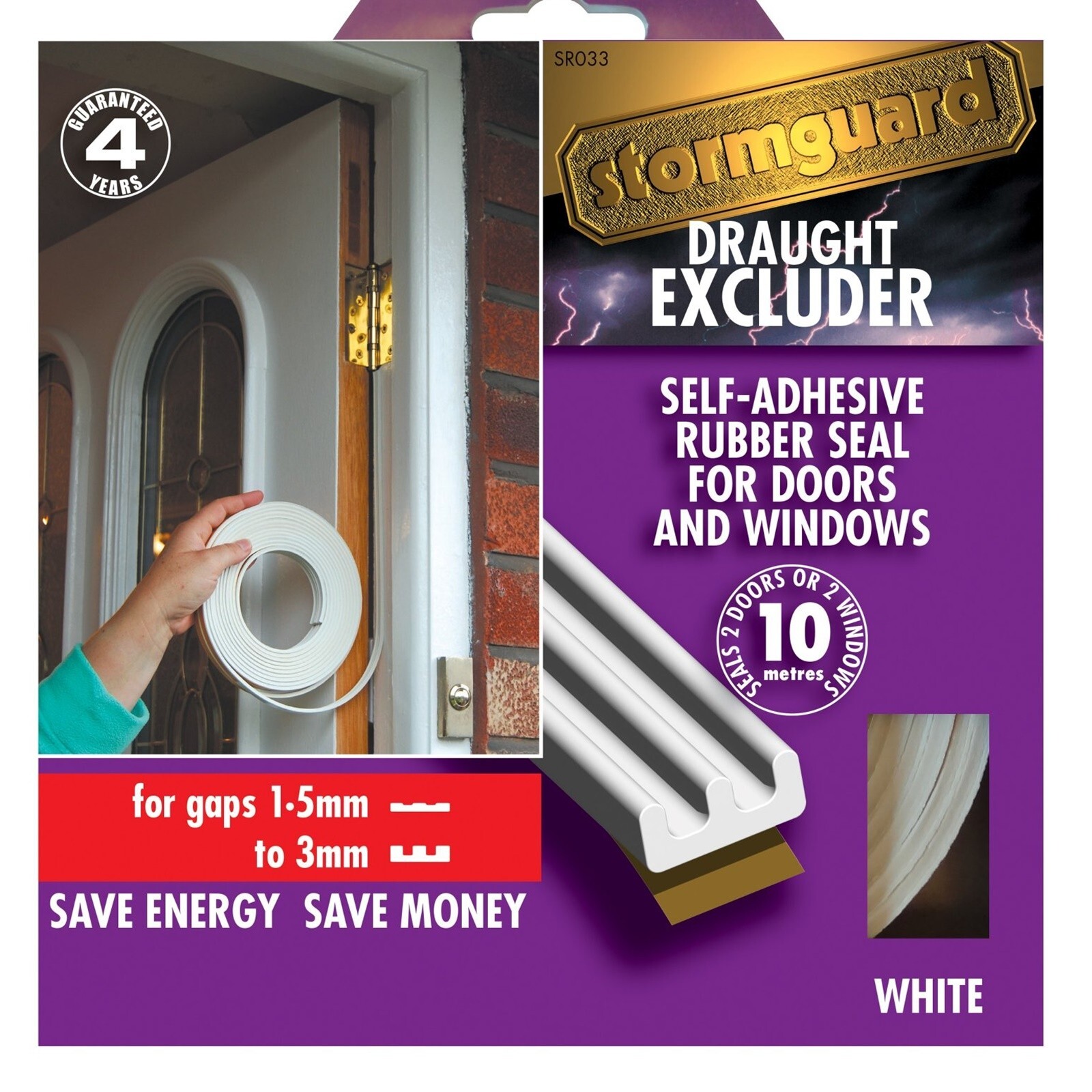 10m Rubber Seal Draught Excluder Self Adhesive Foam Weather Strip Doors Windows