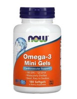 Now Foods Omega-3 Mini Gels, 180 EPA/120 Dha, 180 Weichkapseln