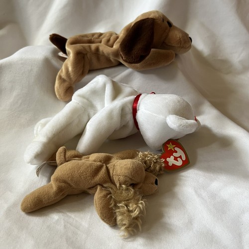 TY Beanie Baby Retired 1993/1994 Valentino & Bones Free Teenie Spunky Bundle - Picture 5 of 12