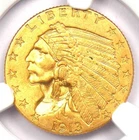 1913 Indian Gold Quarter Eagle $2.50 Coin - NGC MS63 (BU UNC) - $1,275 Value