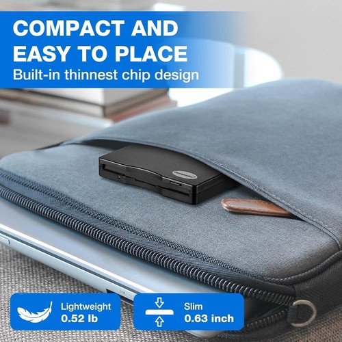 Plug and Play 3.5 Inch USB Floppy Reader, External Drive for Windows Access - Photo 7/10